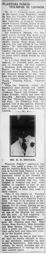 1925 11-13 16 Kingston Daily Gleaner Pinnock + Planter's Punch @ Wembley + Contest v Old Etonian--KEY